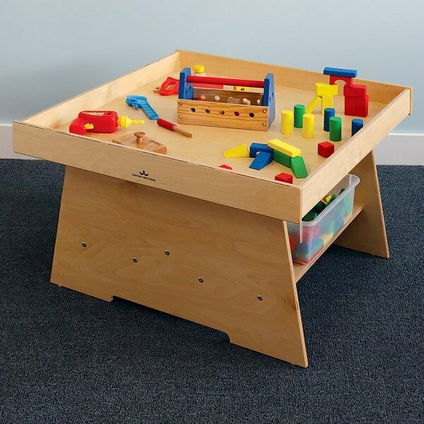 Whitney Brothers WB1606 31.5'' x 31'' x 20'' Toddler's Wood Discovery Table 9461606